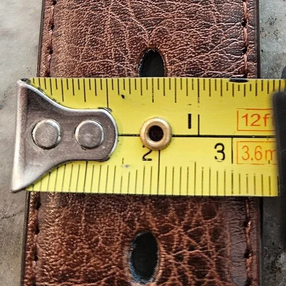 Brown Kermisant Leather Belt Classic design size 50 - Picture 3 of 12